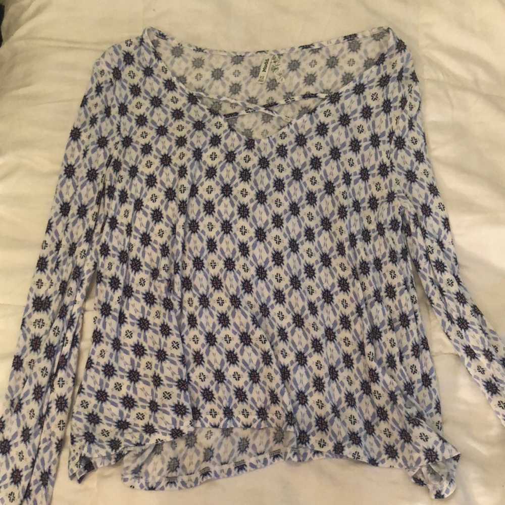 Multi colored patterned shirt